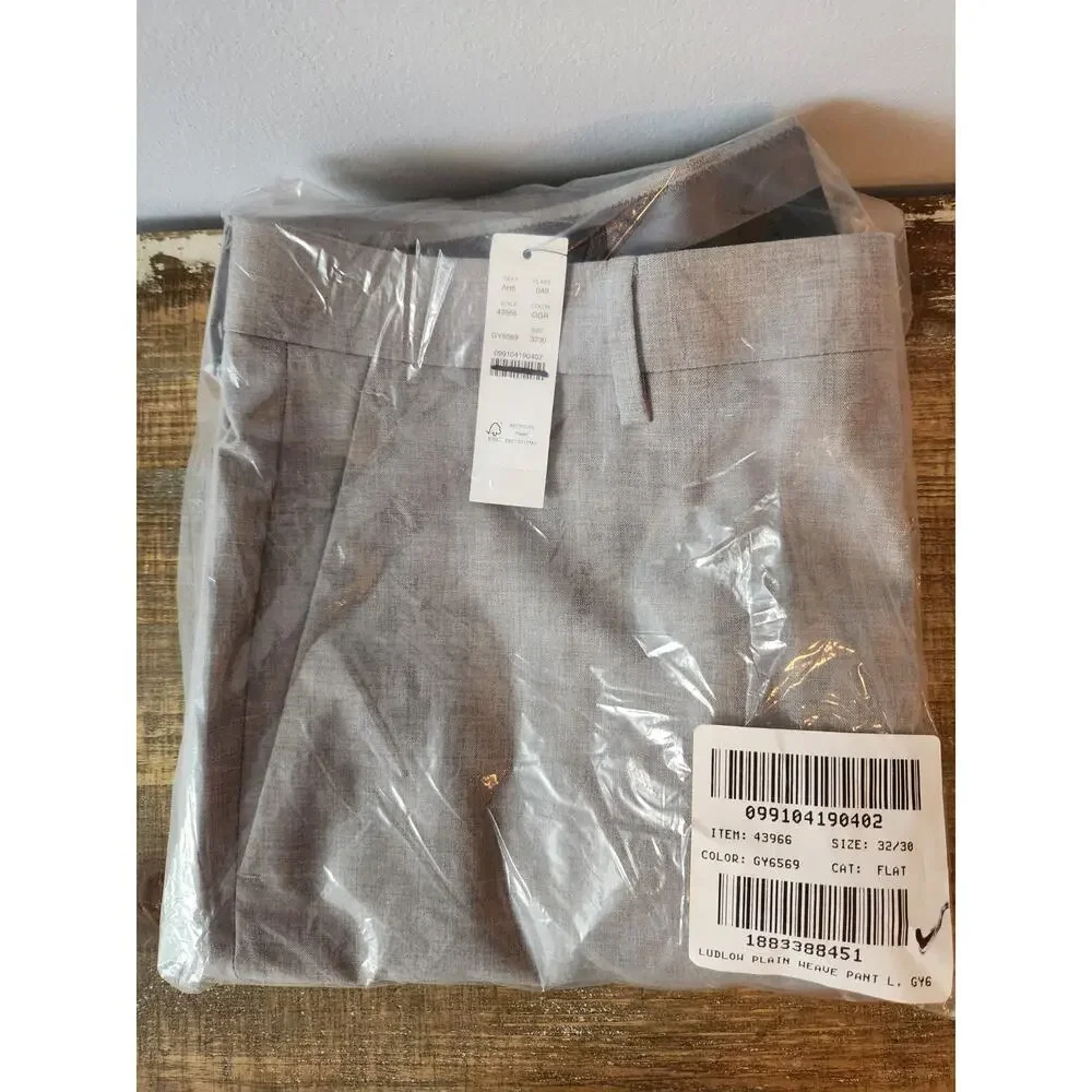 NWT J. Crew Men's Ludlow Slim-Fit Suit Pant In Italian Wool Gray 32/30